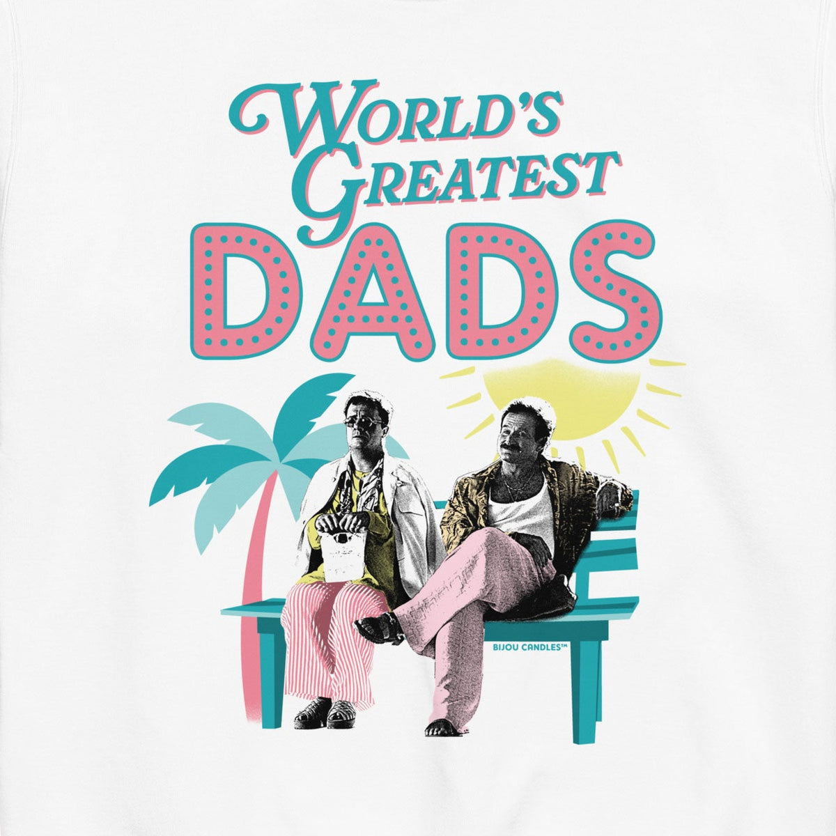 Birdcage World's Greatest Dads Unisex Sweatshirt in White, Premium fabric