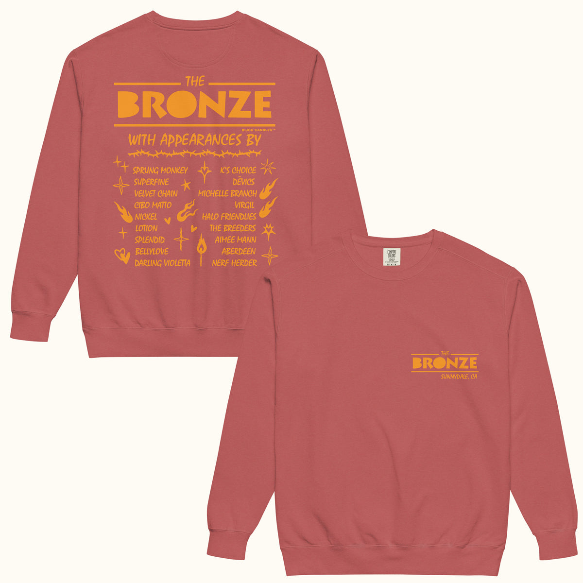 Buffy The Bronze Unisex Sweatshirt in Crimson, Premium fabric