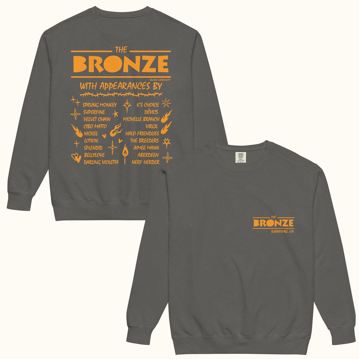 Buffy The Bronze Unisex Sweatshirt in Pepper, Premium fabric
