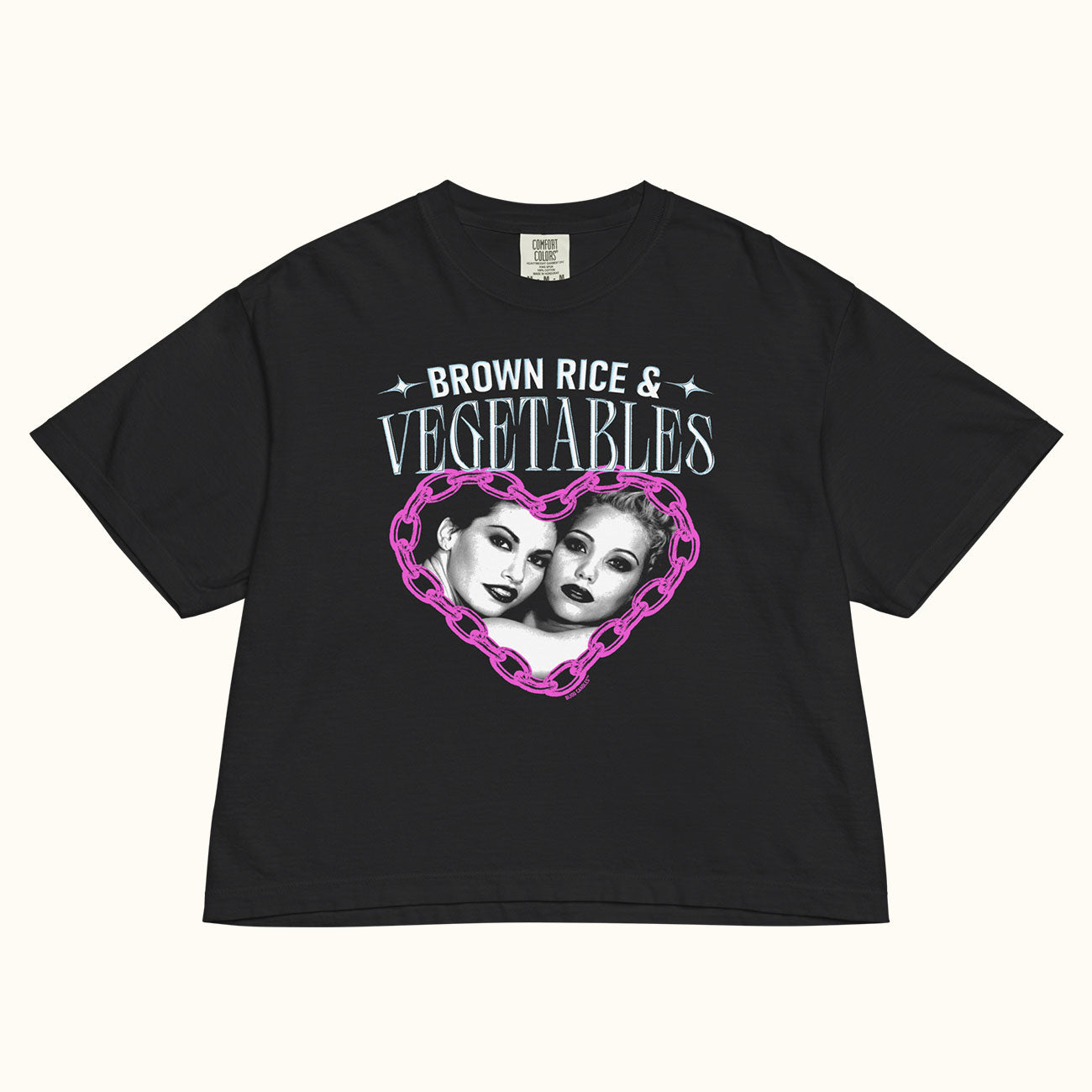 Brown Rice & Vegetables Showgirls Women’s Premium Crop Top