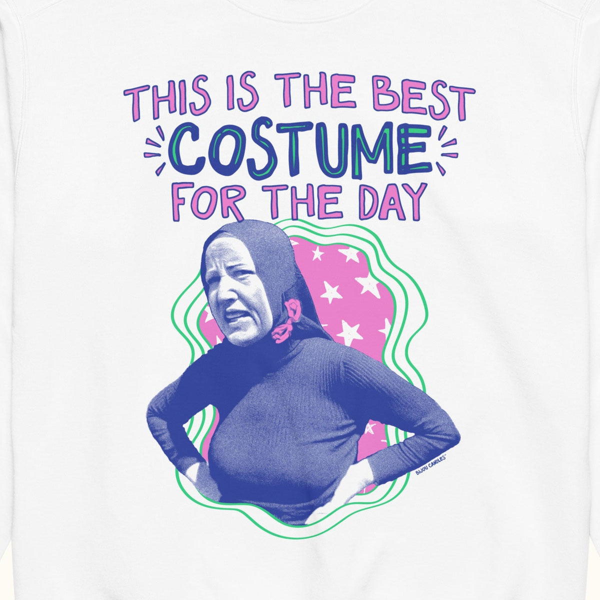 Little Edie Costume For The Day Unisex Sweatshirt in White, Premium fabric
