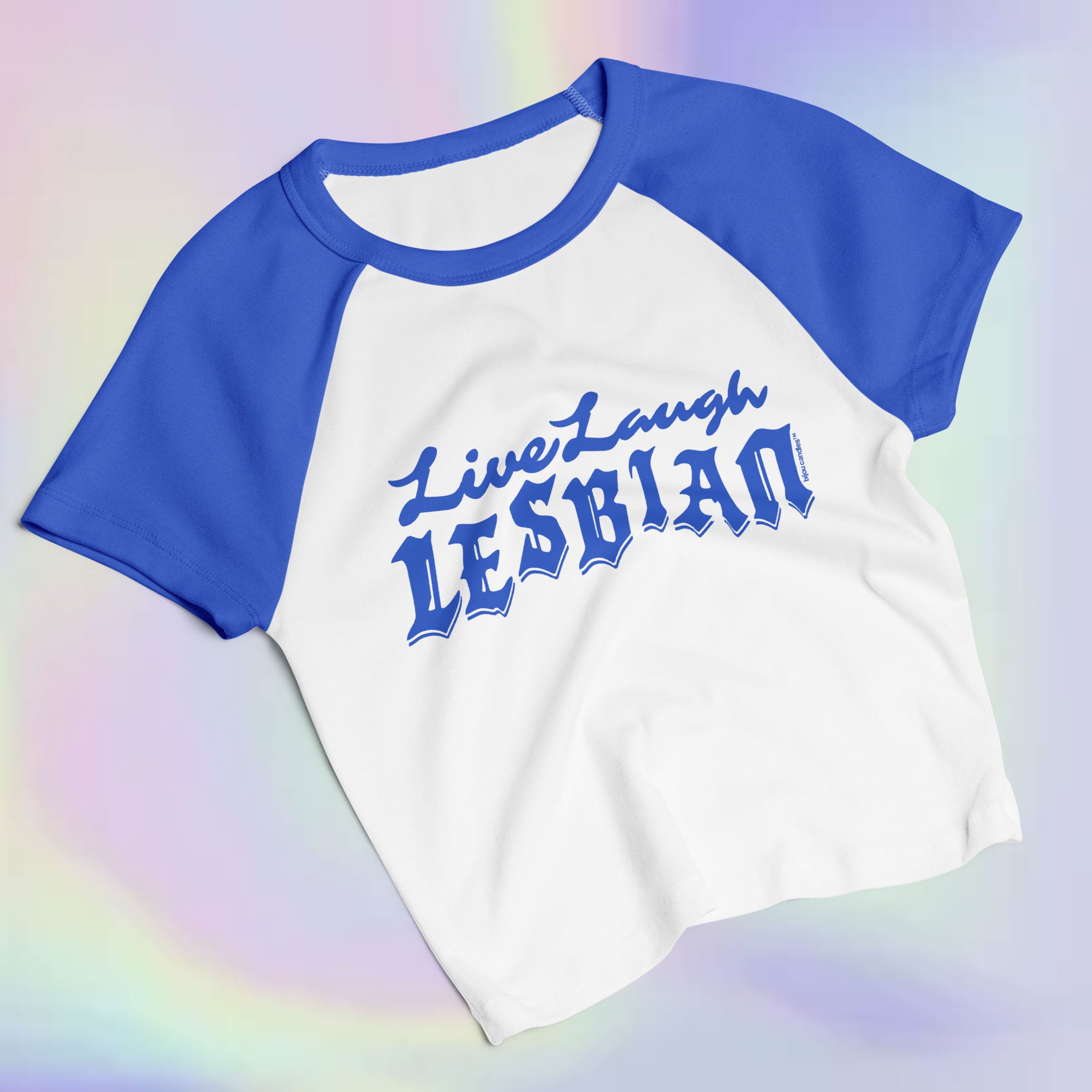 Live Laugh Lesbian Women's Micro-rib Raglan Baby Tee