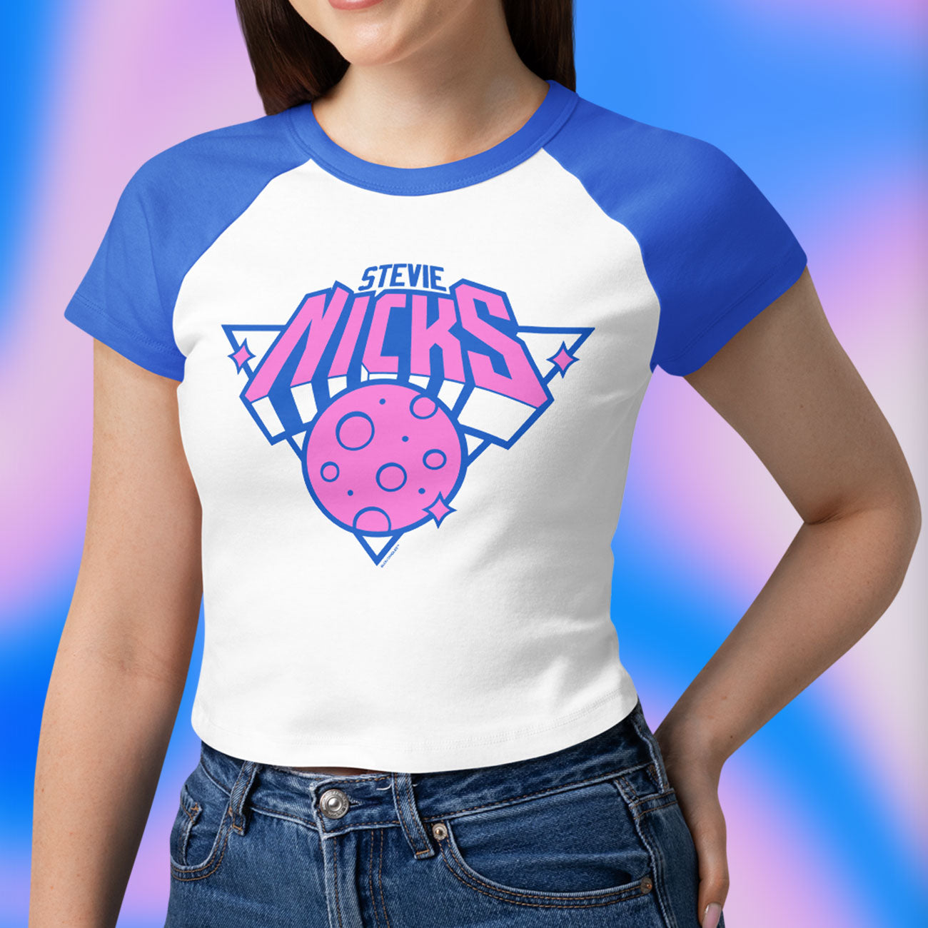Stevie (K)Nicks Women’s Micro-rib Raglan Baby Tee