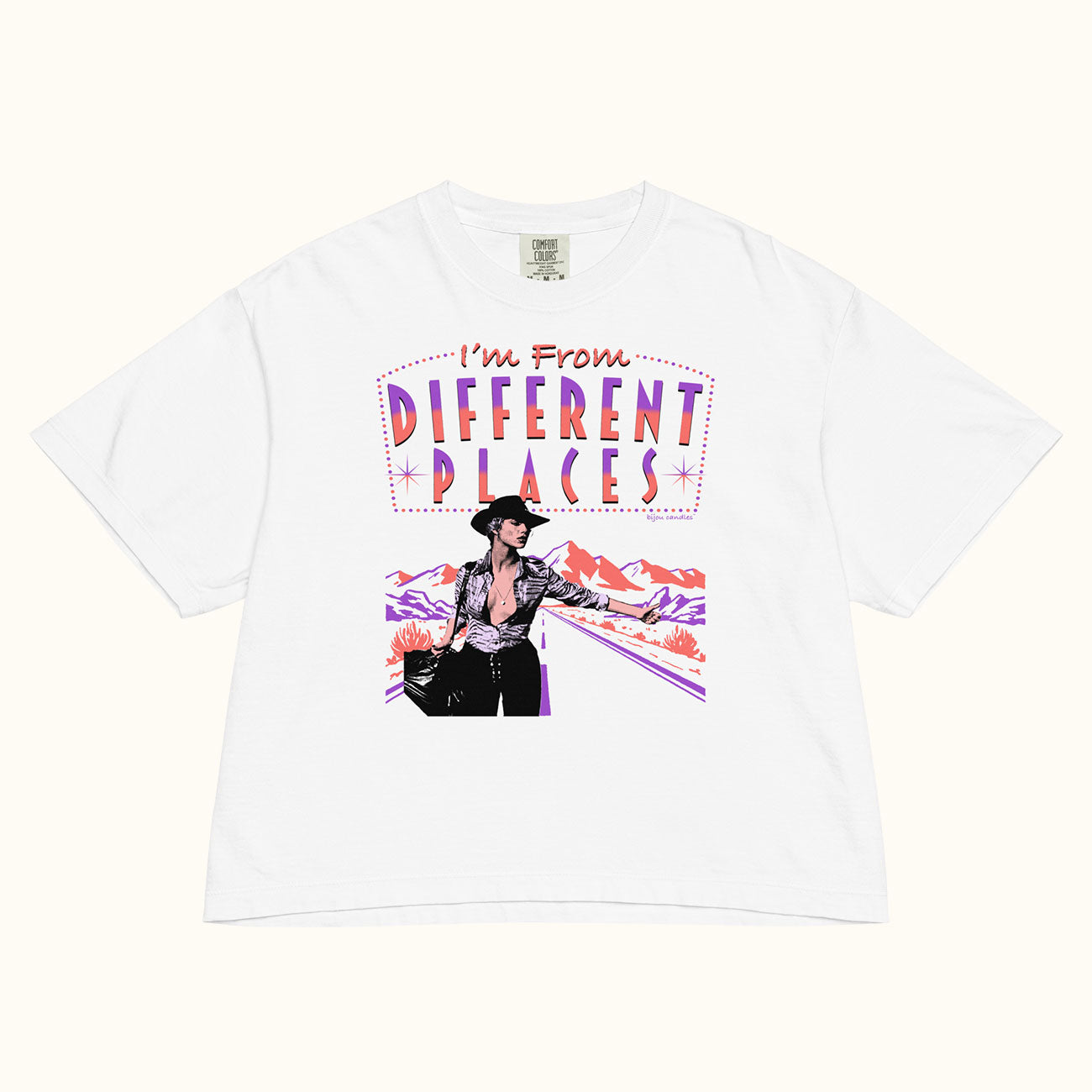 Different Places Showgirls Women's Premium Crop Top
