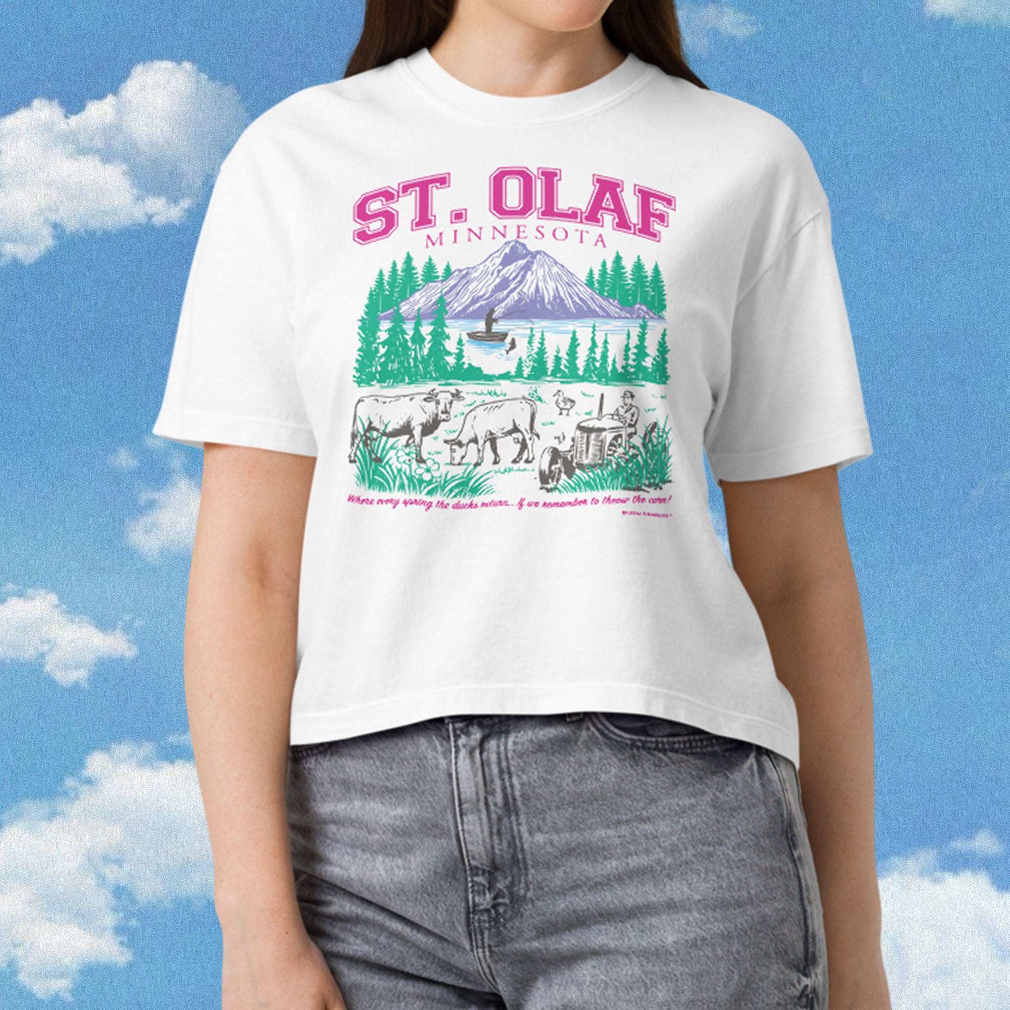St. Olaf, MN Women's Premium Crop Top