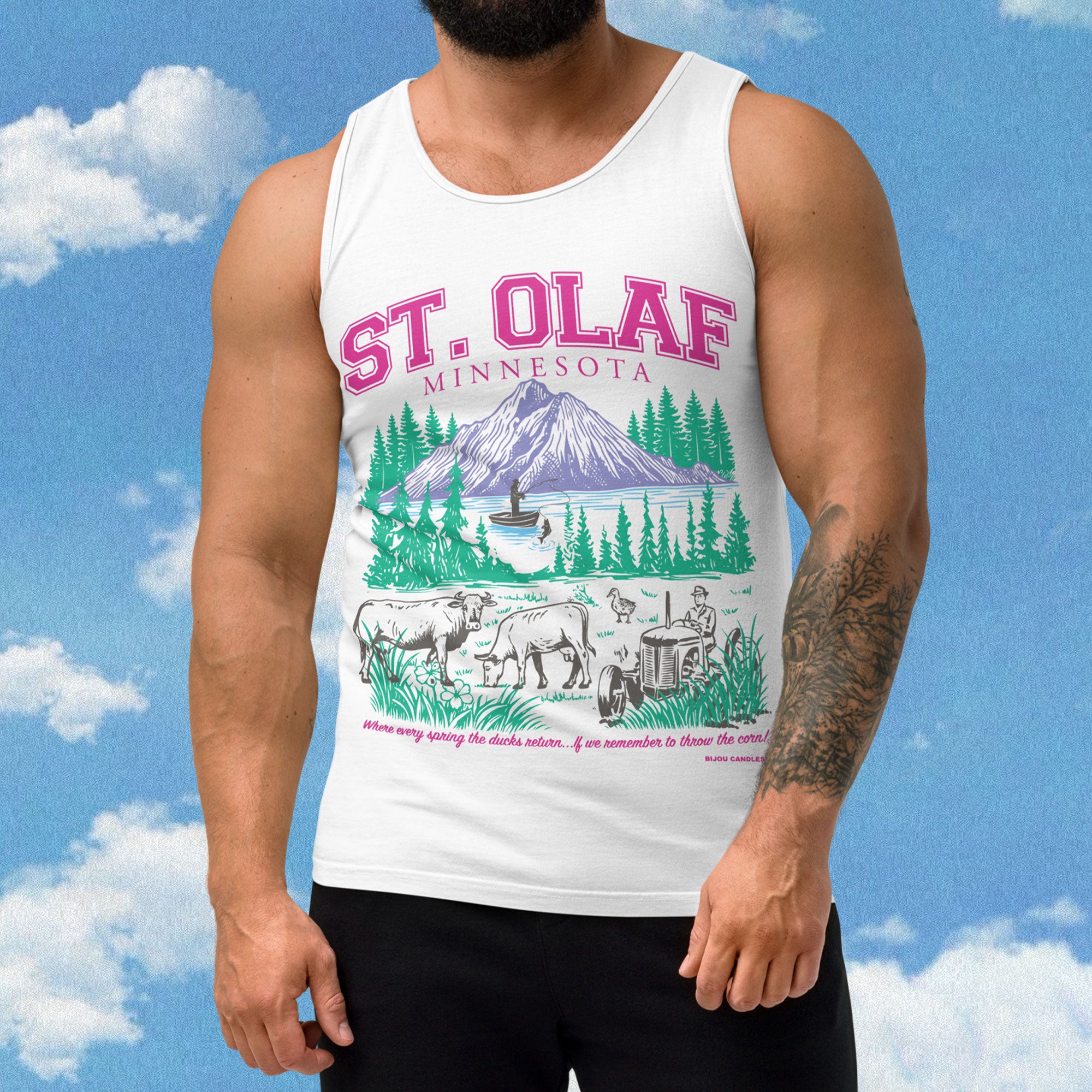 St. Olaf, MN Unisex Premium Tank Top