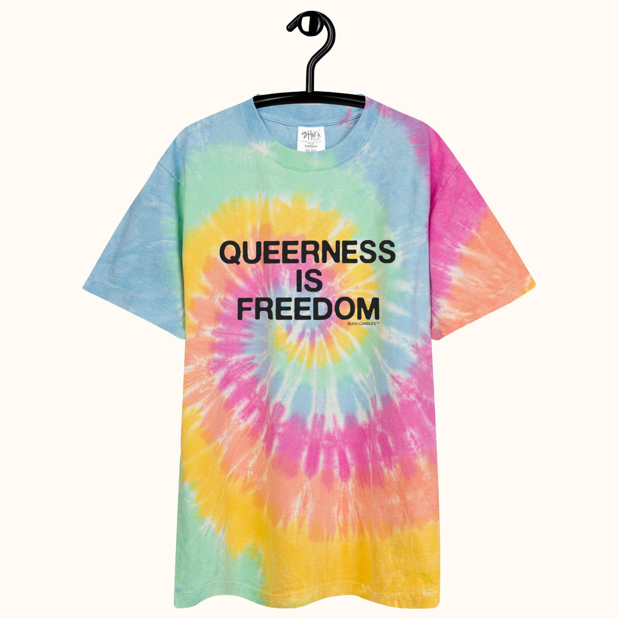 Queerness Is Freedom Oversized Tie-dye Unisex T-Shirt