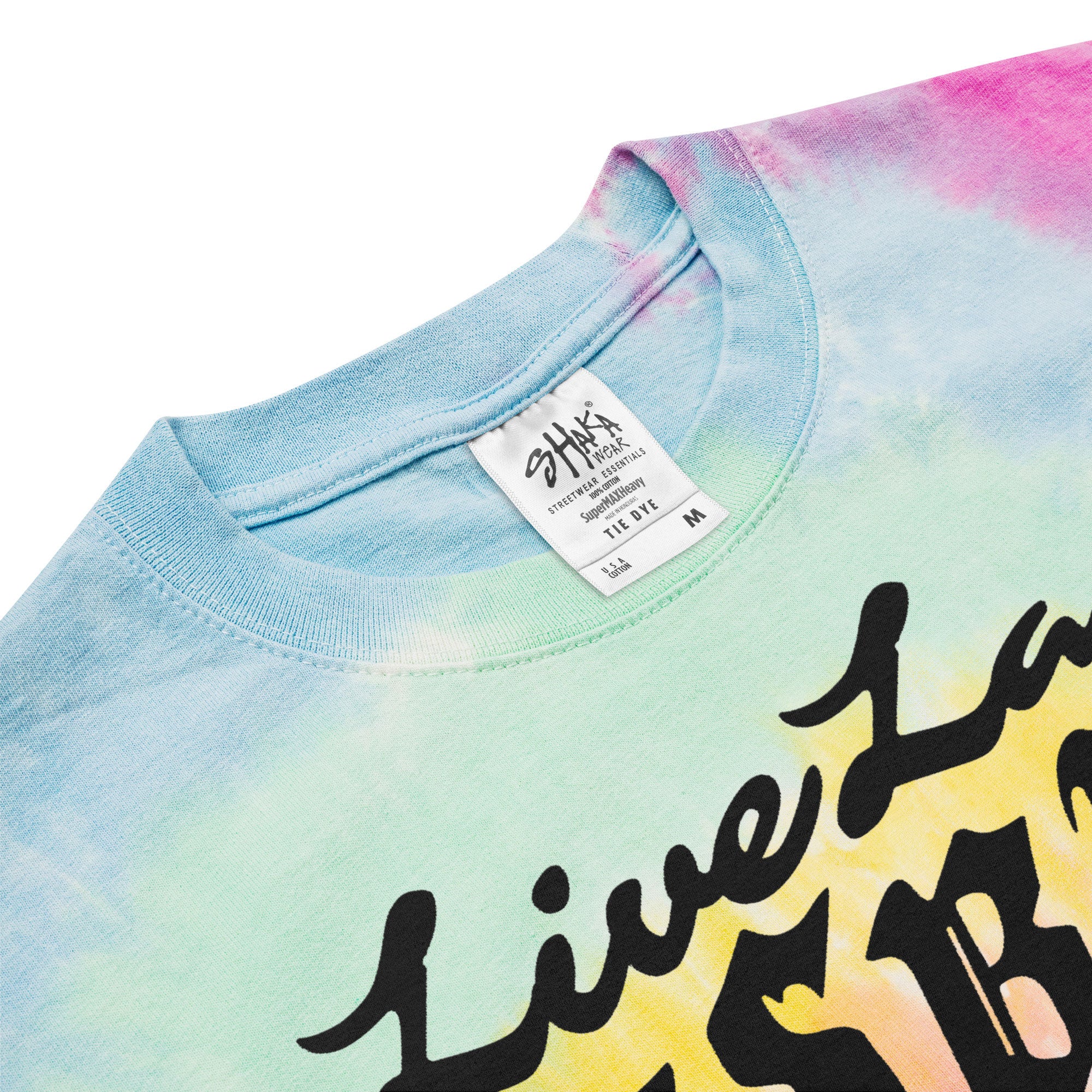 Bound Live Laugh Lesbian Oversized Tie-dye Unisex T-Shirt