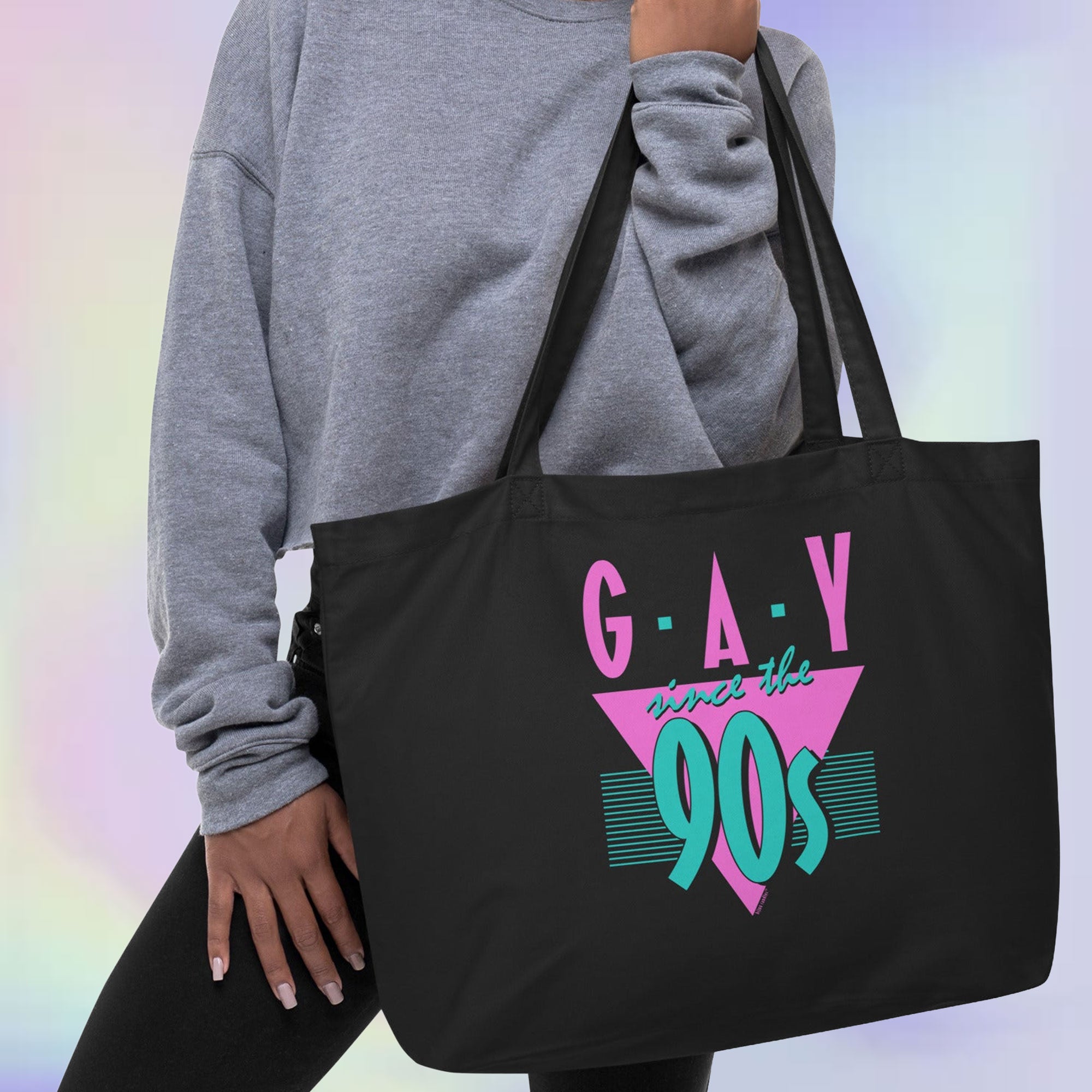 Gay Since The 90s Large Organic Cotton Tote Bag