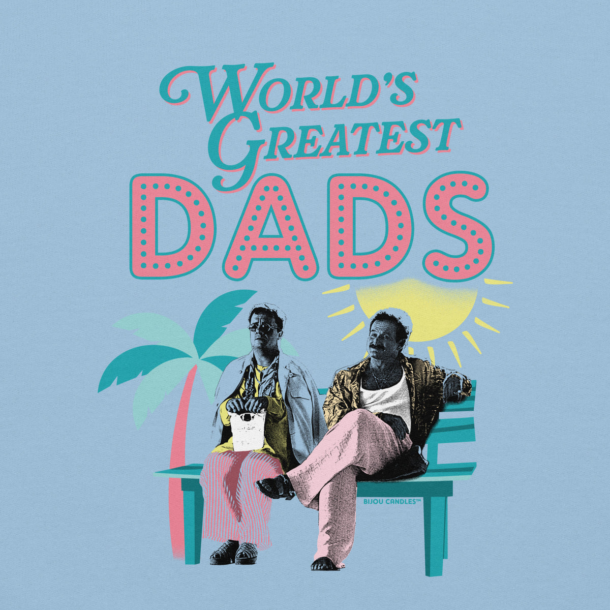 Birdcage World's Greatest Dads Unisex Sweatshirt in Light Blue, Standard fabric