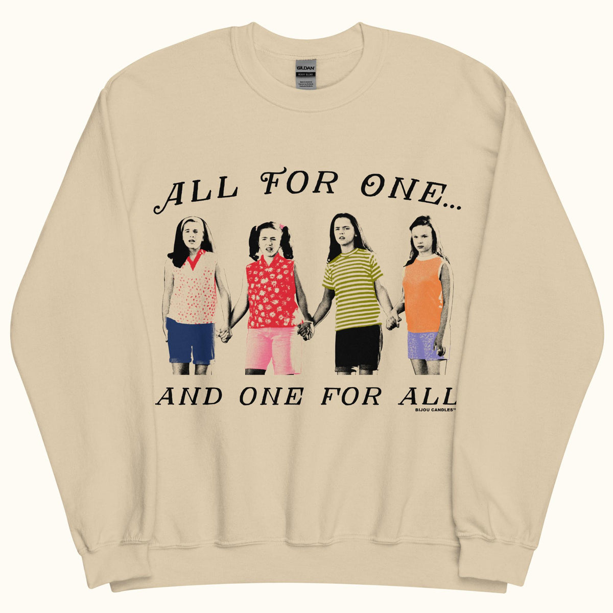 Now and Then Unisex Sweatshirt in Sand, Standard fabric