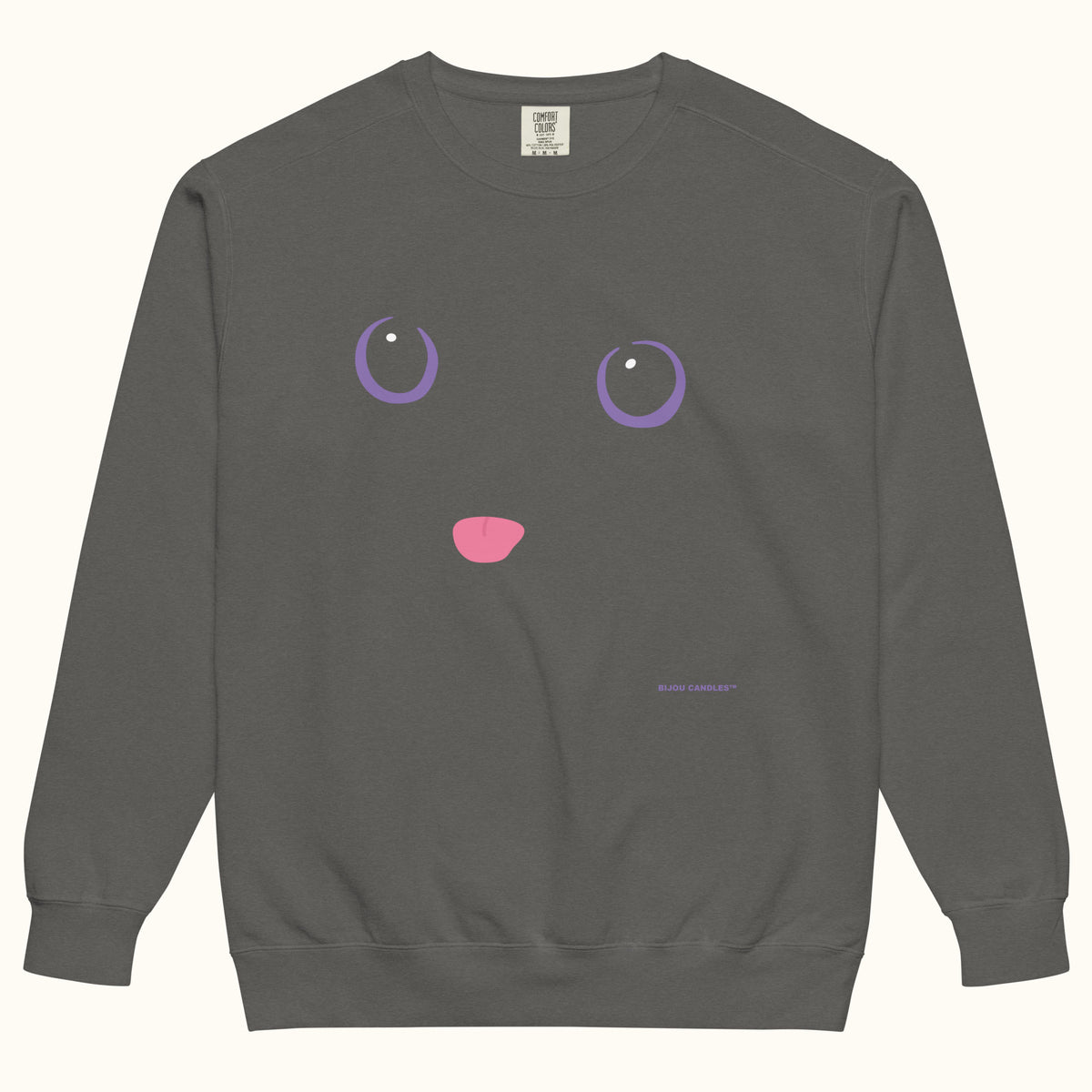 "The Void" Black Cat Unisex Sweatshirt in Pepper, Premium fabric
