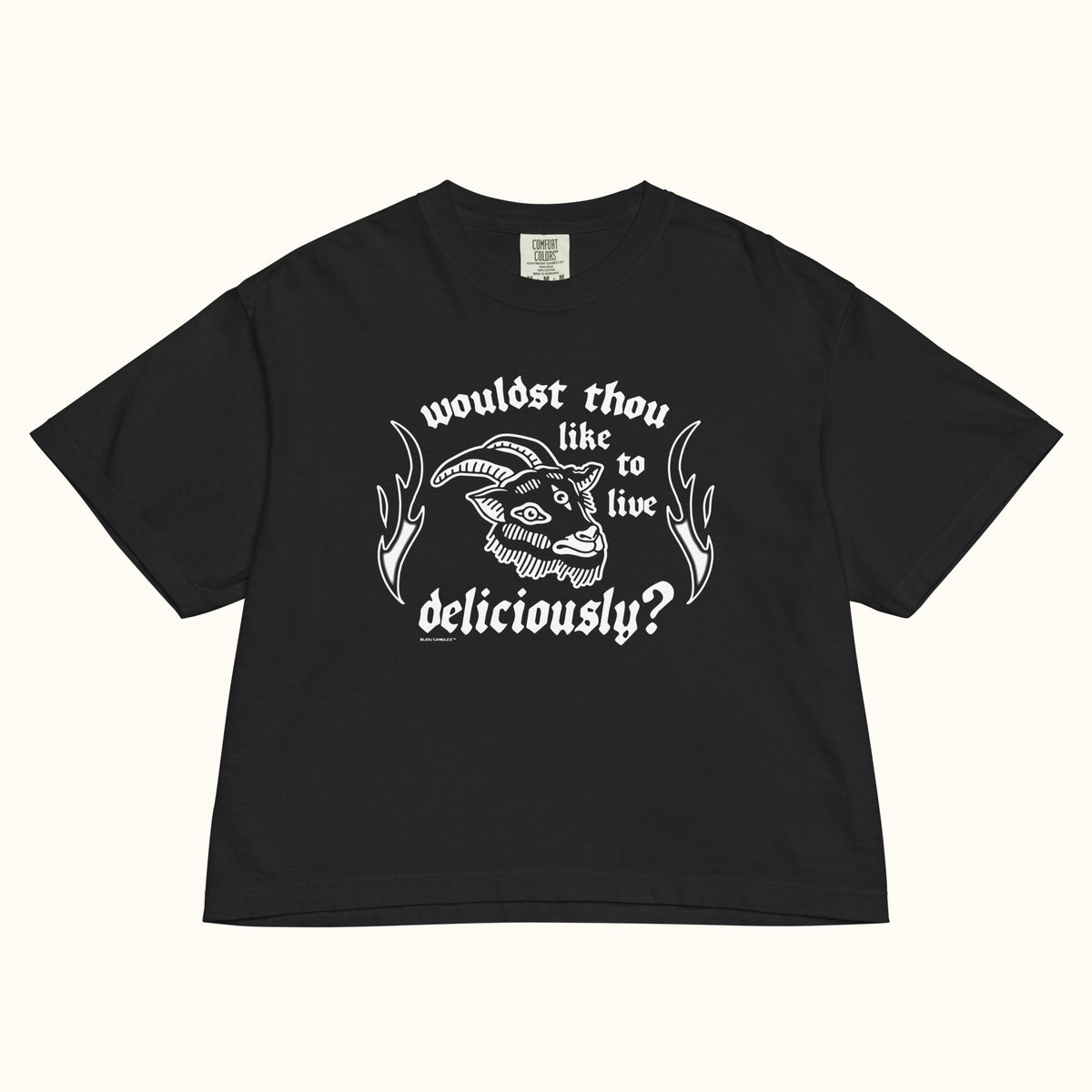 Black Phillip Live Deliciously Premium Women’s Crop Top