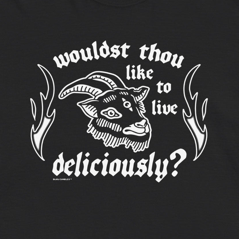 Black Phillip Live Deliciously Premium Women’s Crop Top