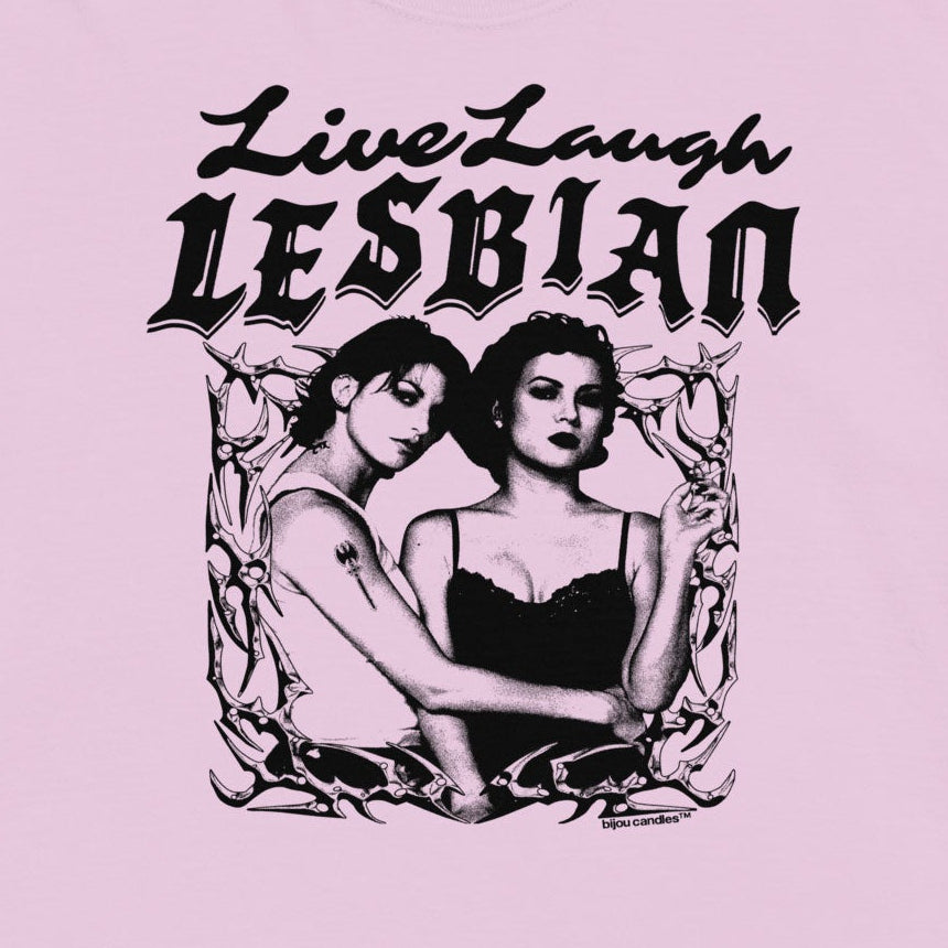 Bound Live Laugh Lesbian Women's Premium Crop Top