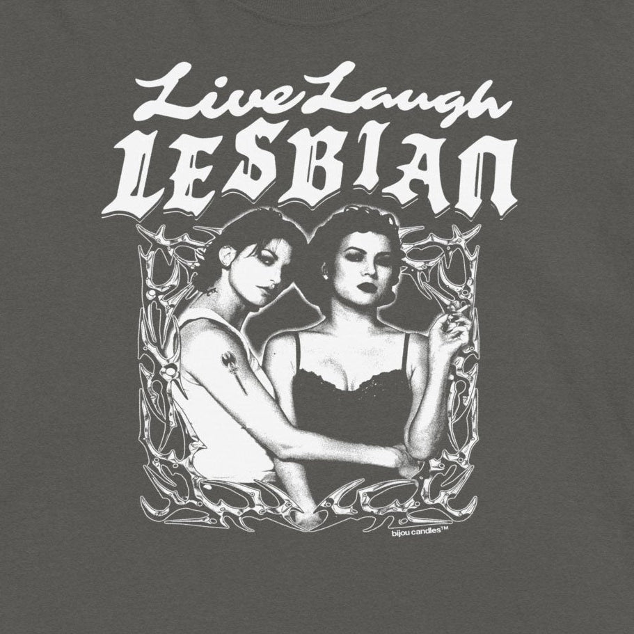 Bound Live Laugh Lesbian Women's Premium Crop Top