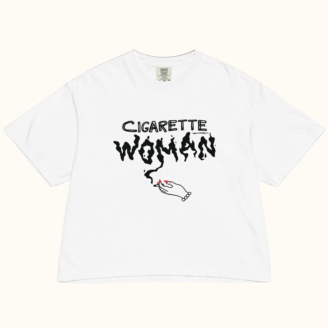 Cigarette Woman Women’s Premium Crop Top