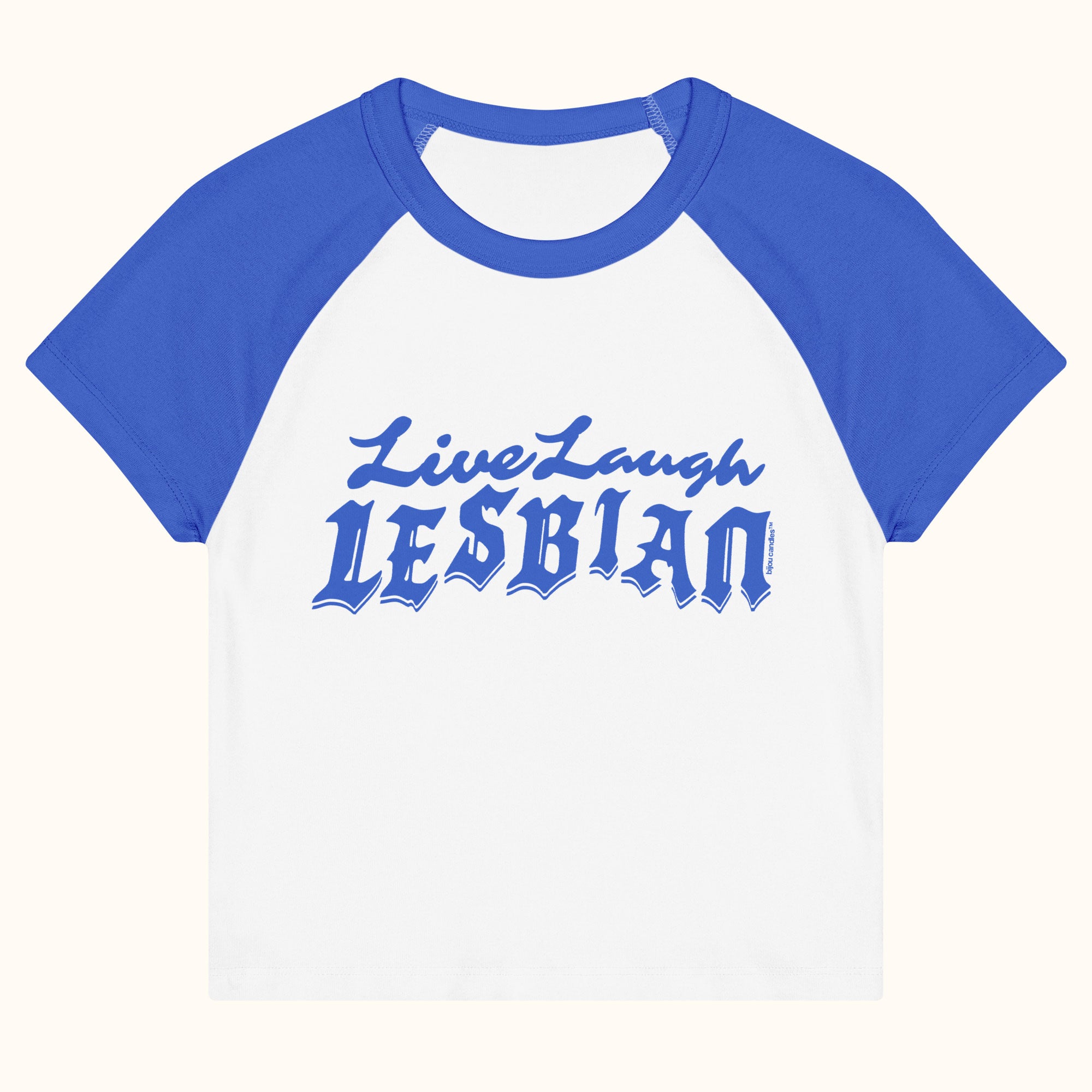 Live Laugh Lesbian Women's Micro-rib Raglan Baby Tee