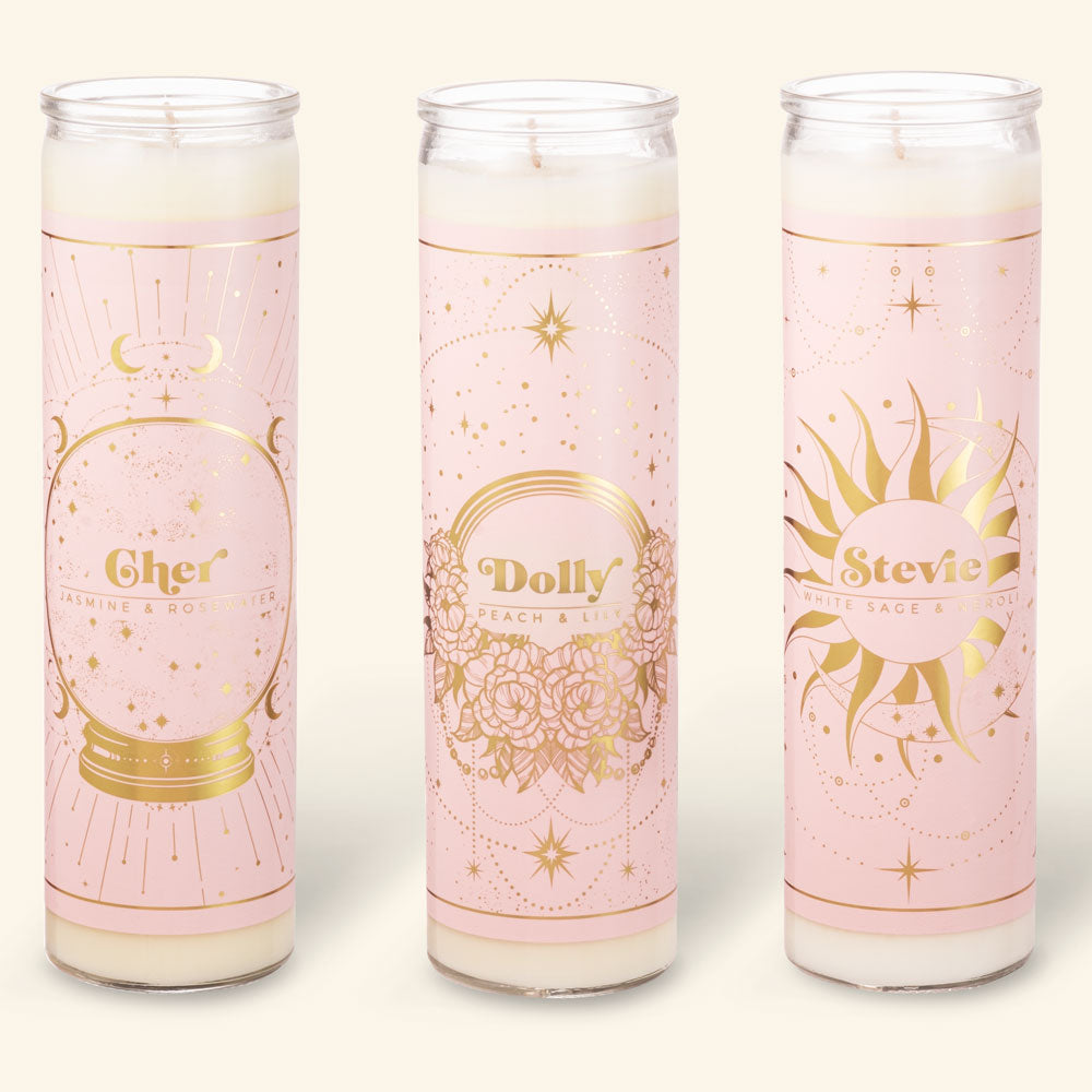 70s Icons Tall Candle Set