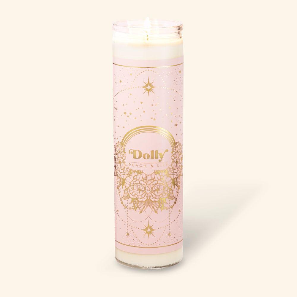 Bijou Candles  Dolly · Peach & Lily Tall Candle