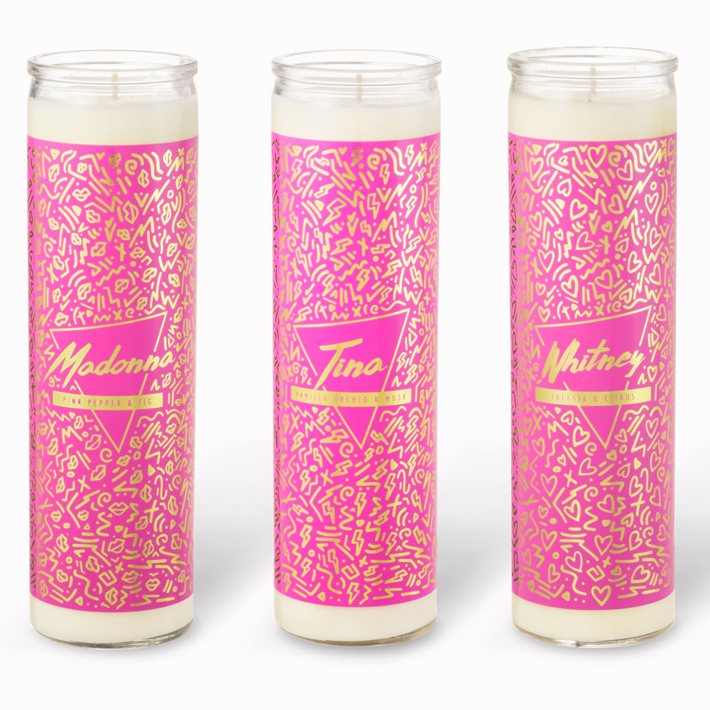 80s Icons Tall Candle Set