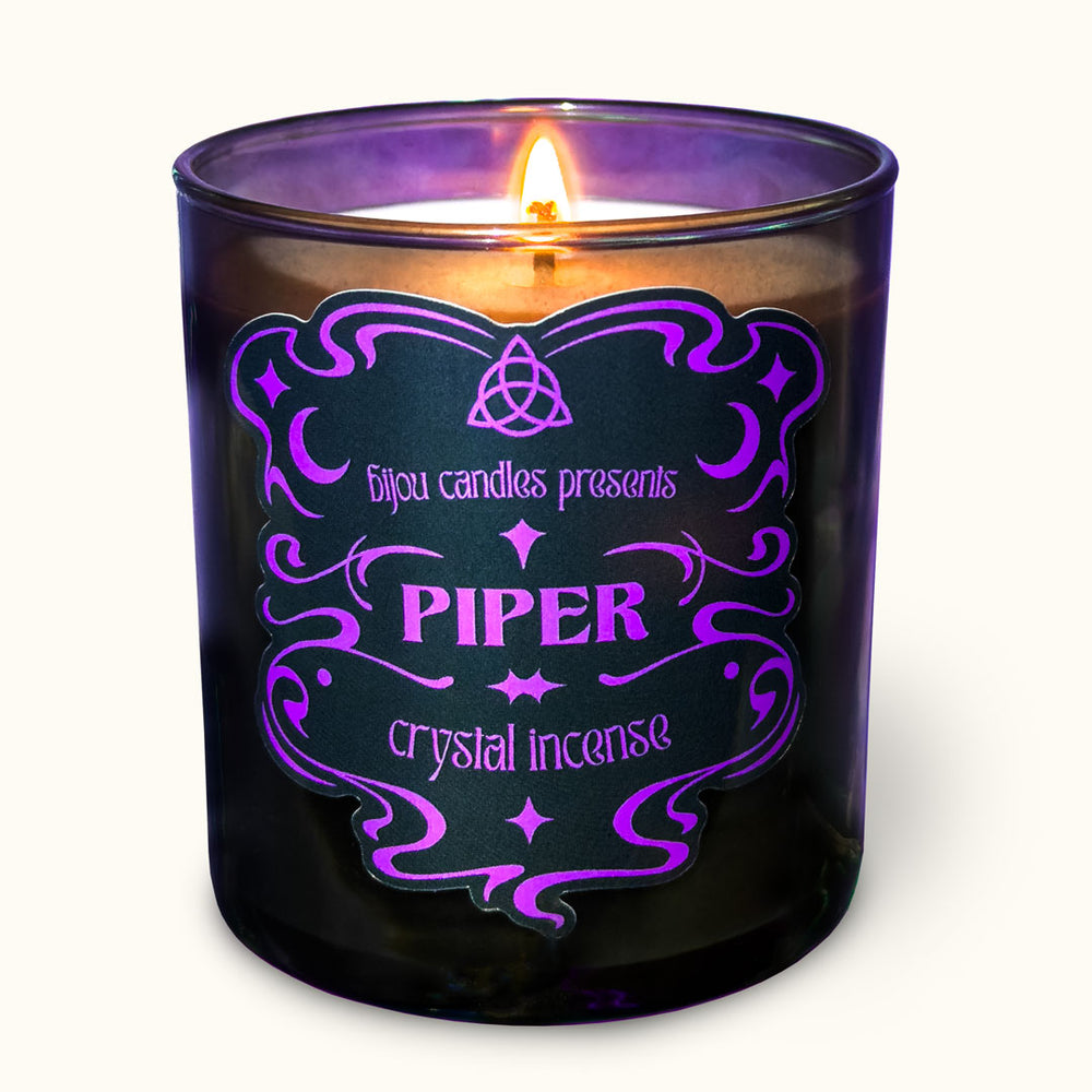 Piper • Crystal Incense Candle