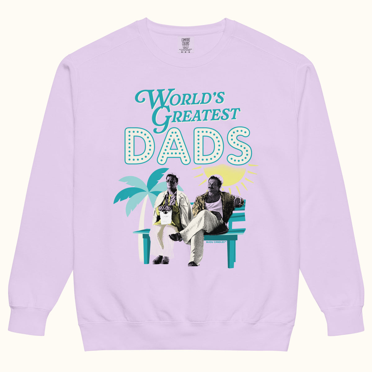 Birdcage World's Greatest Dads Unisex Sweatshirt in Orchid, Premium fabric