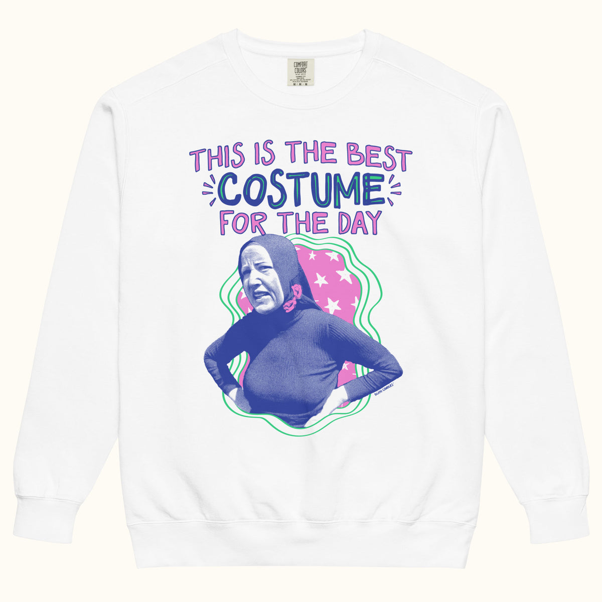 Little Edie Costume For The Day Unisex Sweatshirt in White, Premium fabric