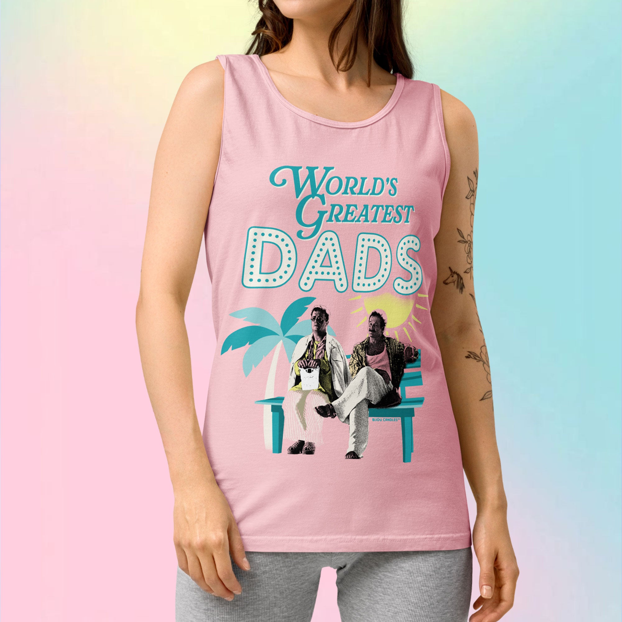 Birdcage World's Greatest Dads Unisex Premium Tank Top
