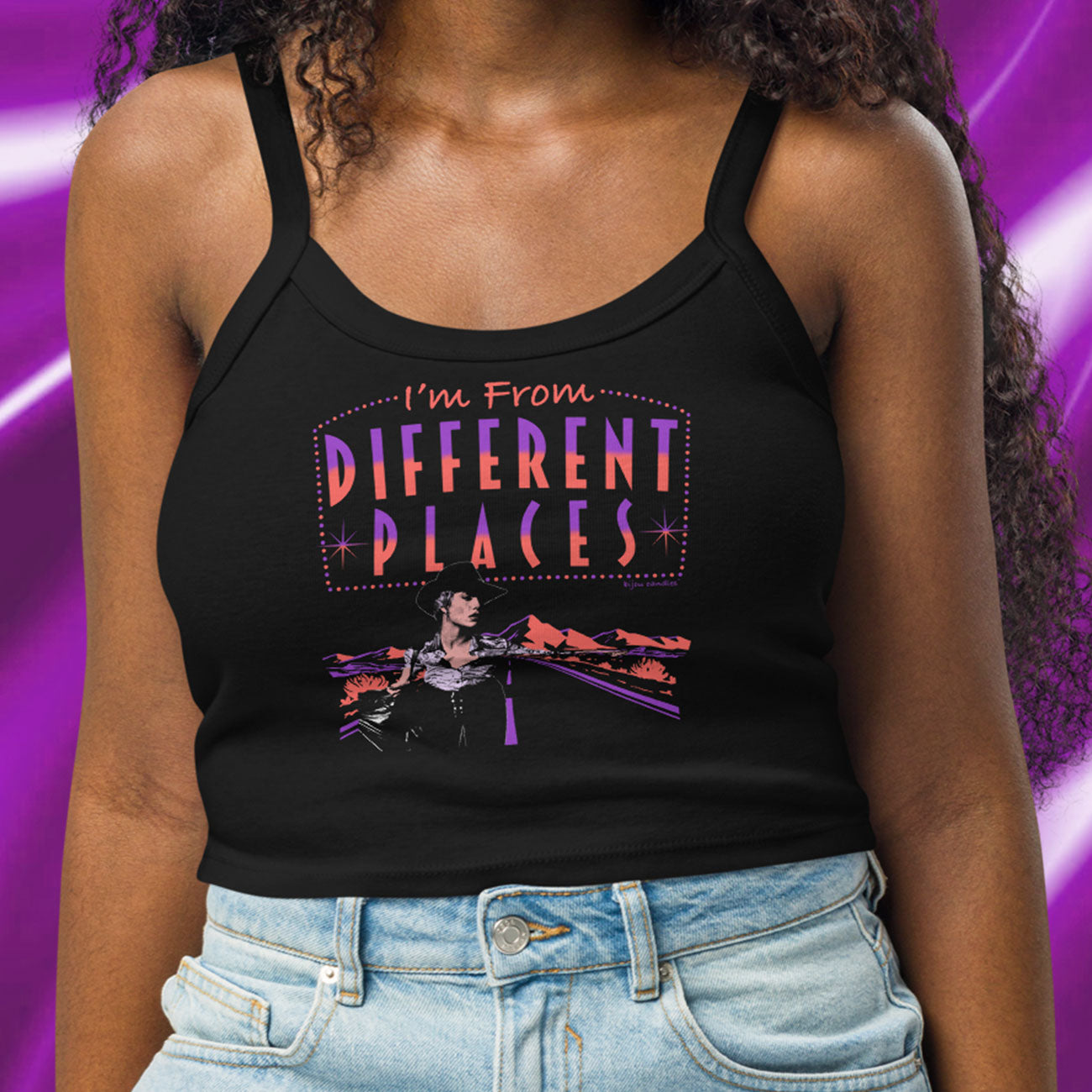 Different Places Showgirls Women’s Micro-rib Tank Top