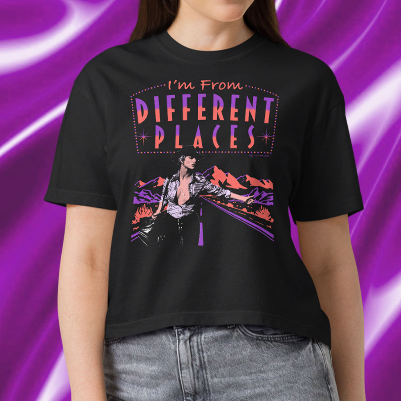 Different Places Showgirls Women's Premium Crop Top