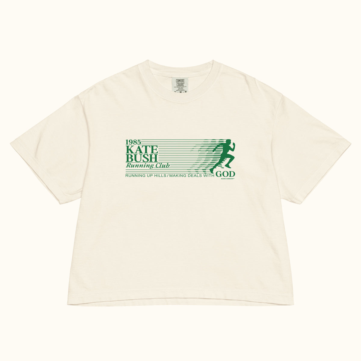 Kate Bush Running Club Women’s Premium Crop Top in Ivory