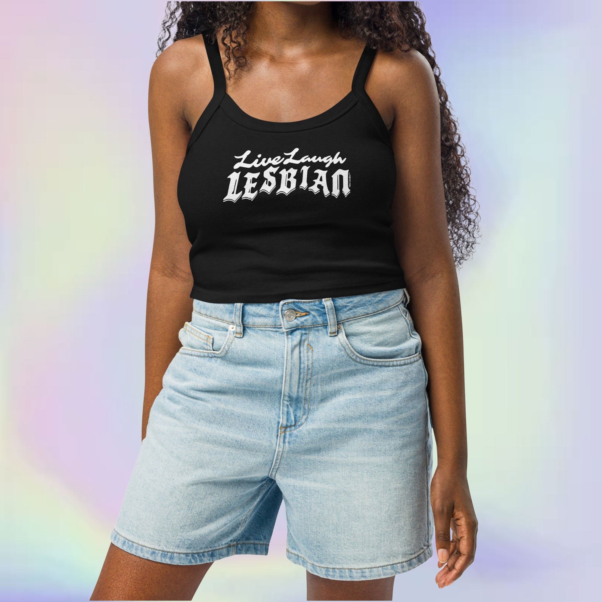 Live Laugh Lesbian Women's Micro-rib Tank Top