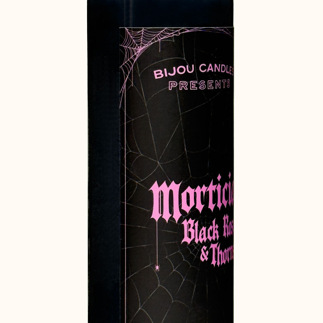 Morticia • Black Rose & Thorns Tall Candle