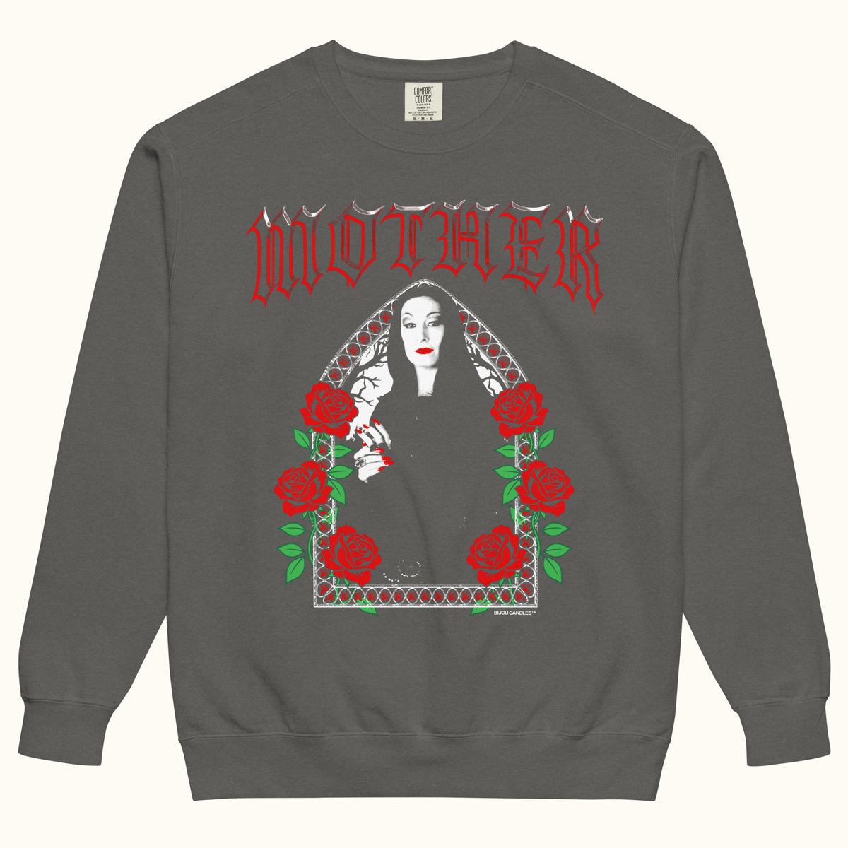 Morticia "Mother" Unisex Sweatshirt in Pepper, Premium fabric