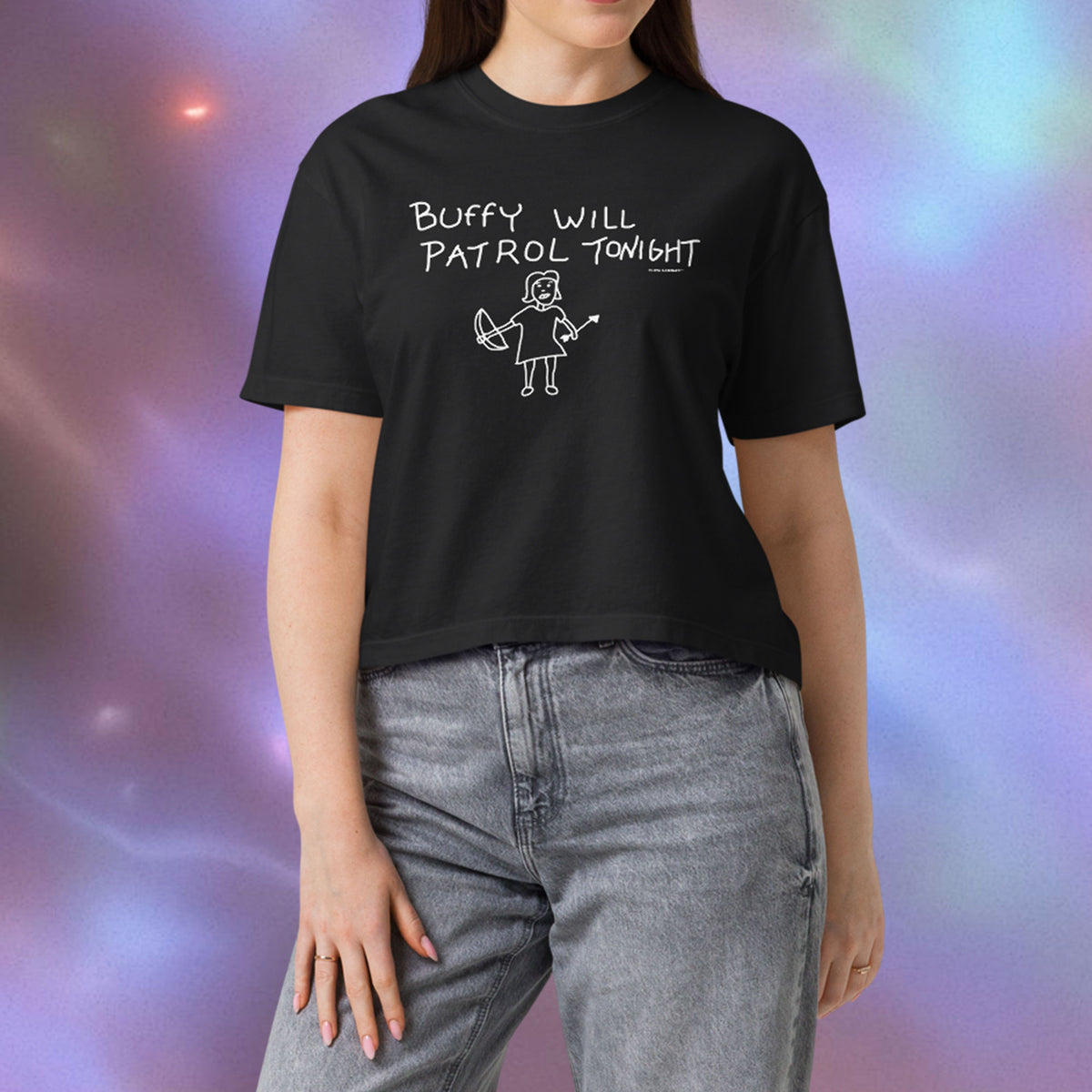 Buffy Will Patrol Tonight Women’s Premium Crop Top