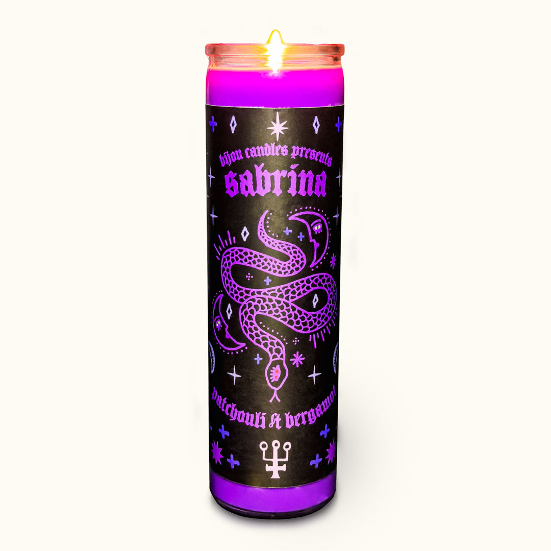 Sabrina • Patchouli & Bergamot Tall Candle