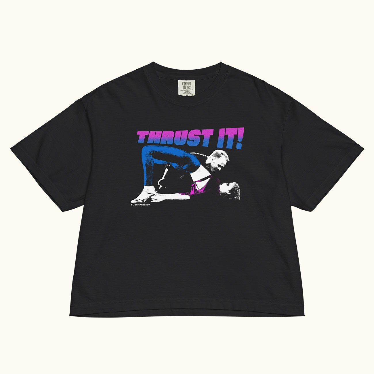 Showgirls Thrust It! Women’s Premium Crop Top