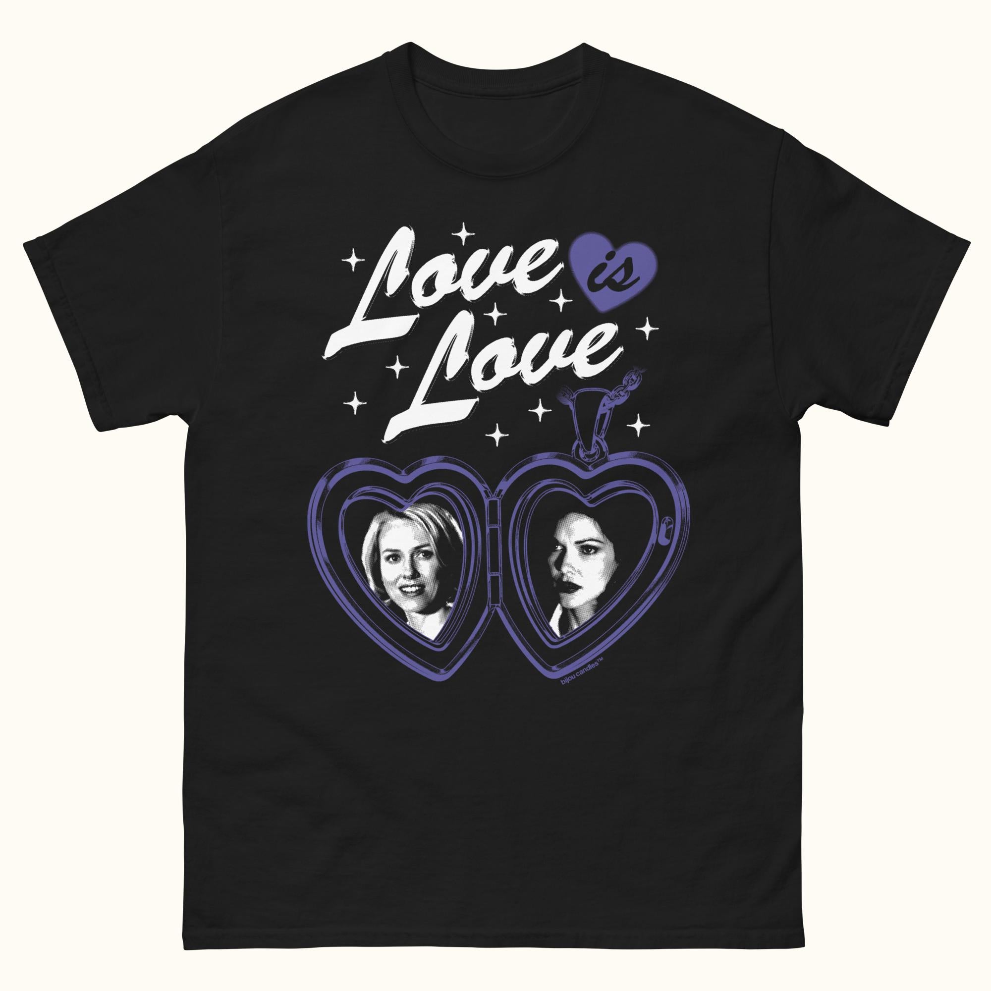 まりんこ　love PEARL T-shirts 2023 ネイビー unisex-classic-tee-black-front