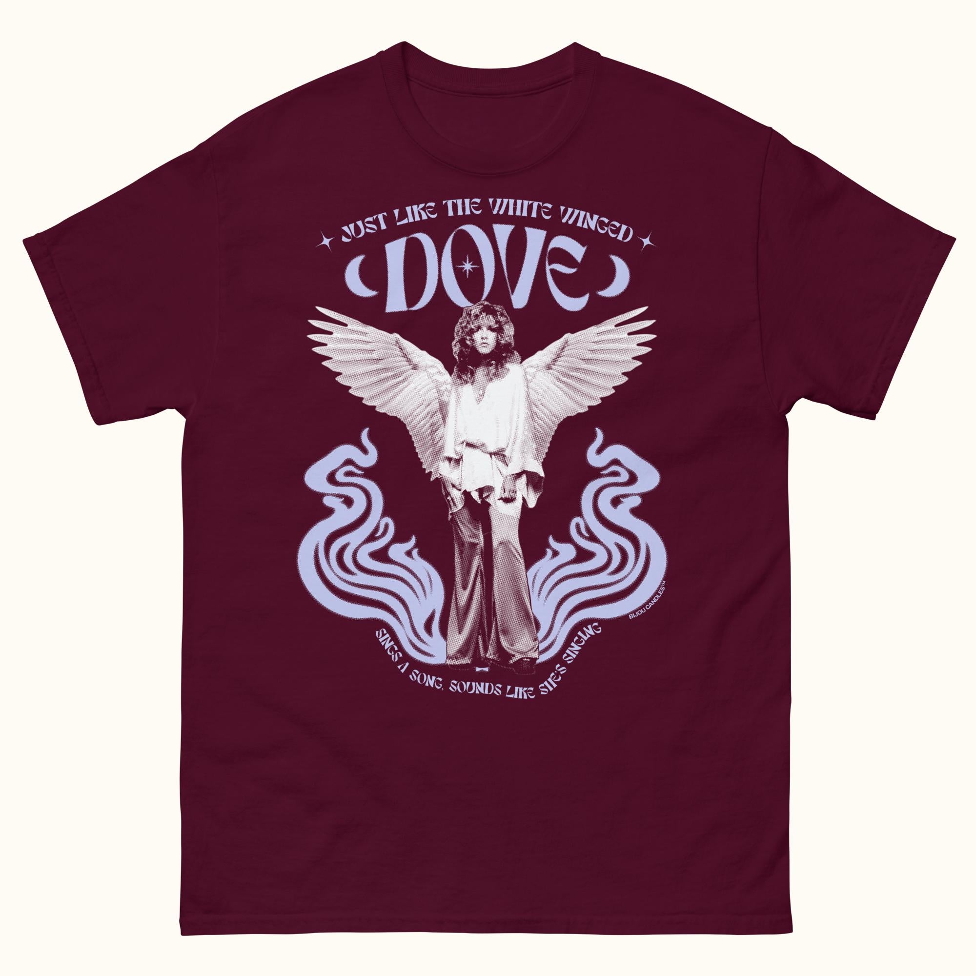 Stevie “White Winged Dove” T-Shirt | Bijou Candles