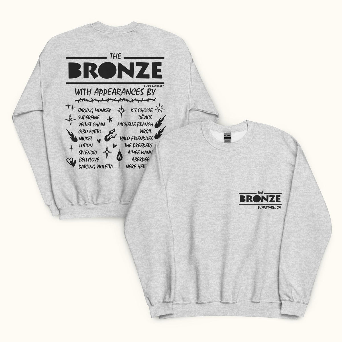 Buffy The Bronze Unisex Sweatshirt in Ash, Standard fabric