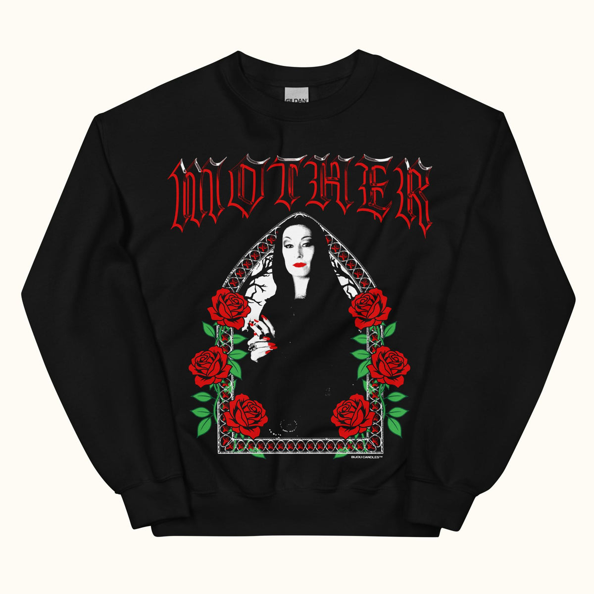 Morticia "Mother" Unisex Sweatshirt in Black, Standard fabric