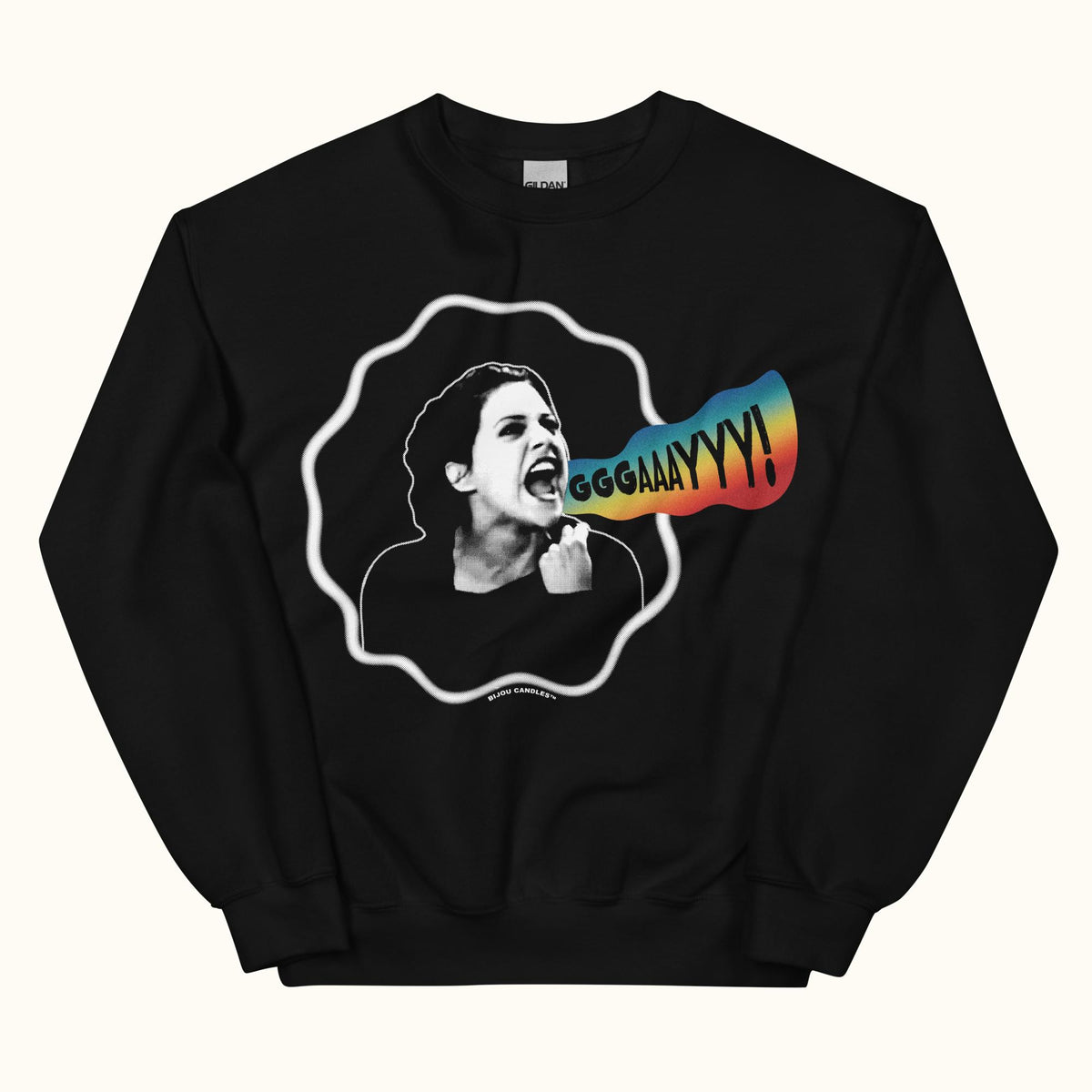 Lisa Swenson Gay Unisex Sweatshirt in Black, Standard fabric
