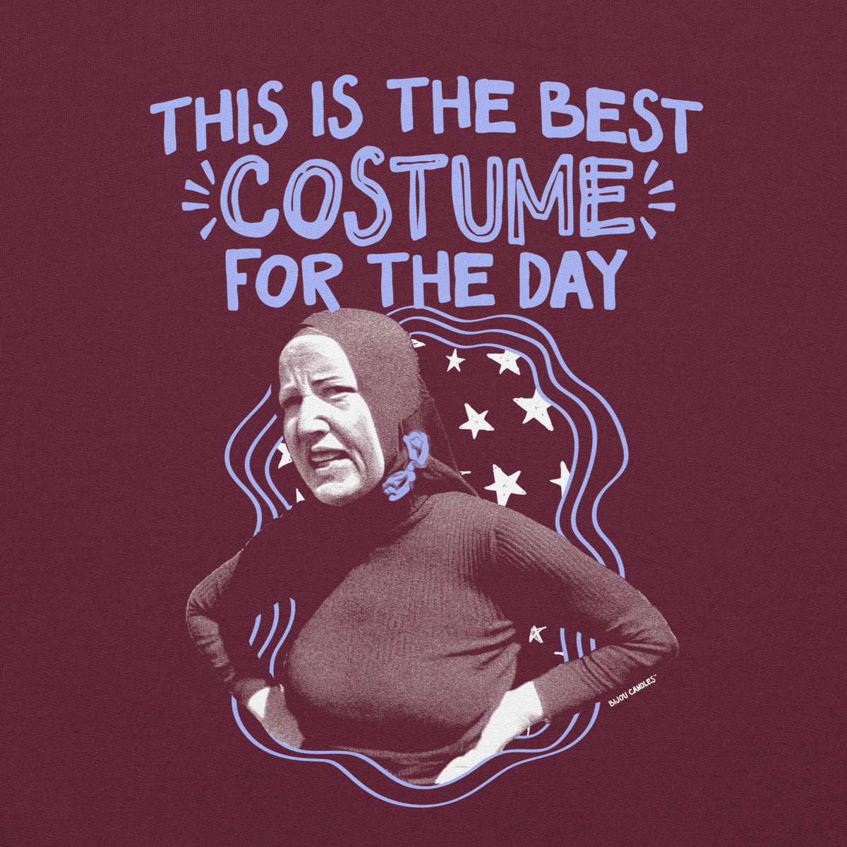 Little Edie Costume For The Day Unisex Sweatshirt in Maroon, Standard fabric