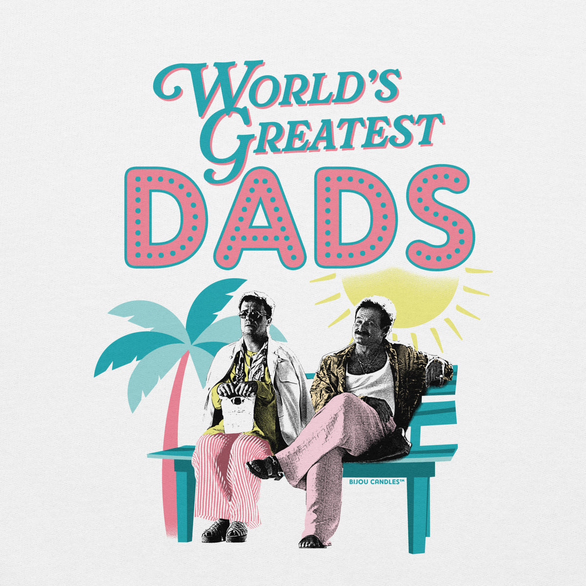 Birdcage World's Greatest Dads Unisex Sweatshirt in White, Standard fabric