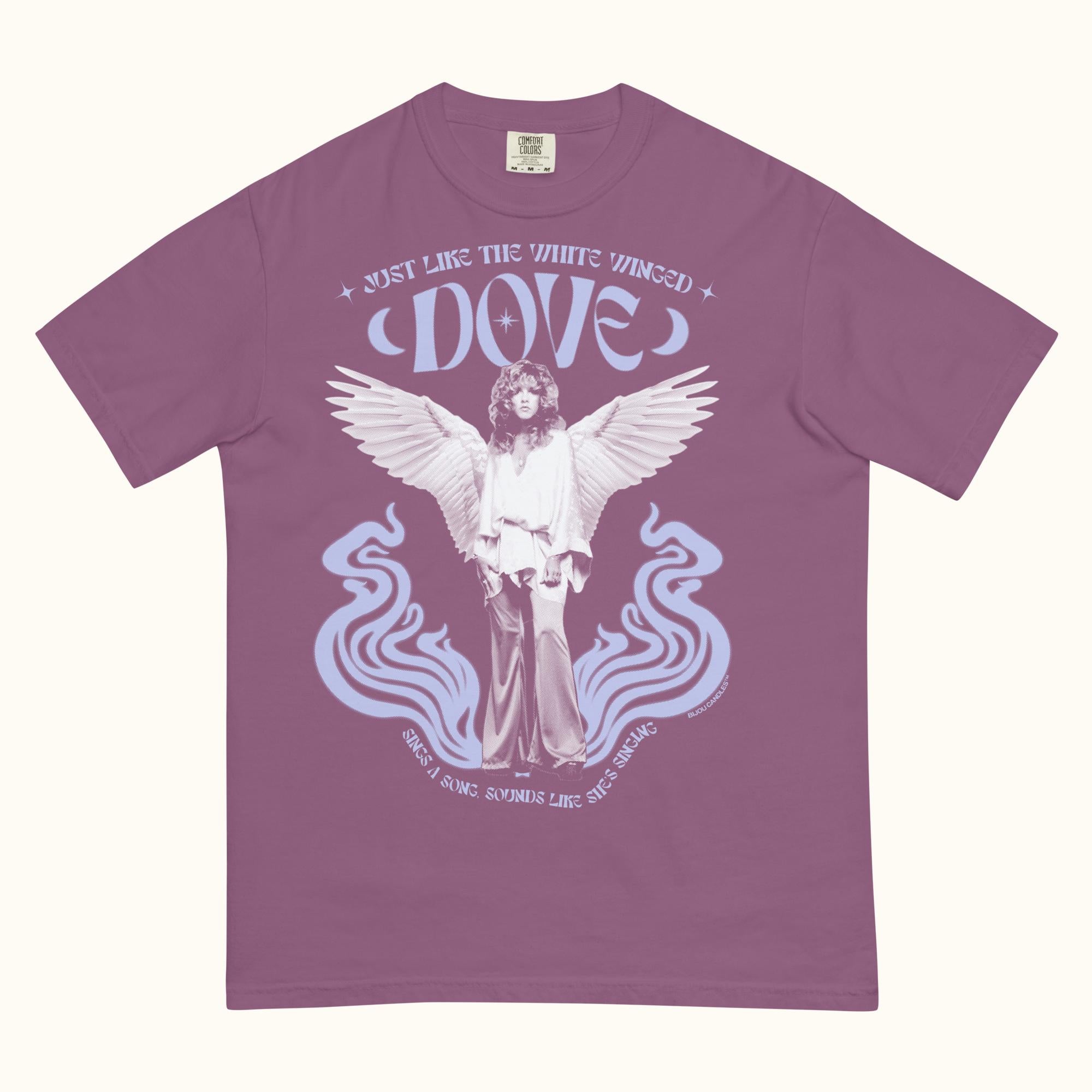 Stevie “White Winged Dove” T-Shirt | Bijou Candles