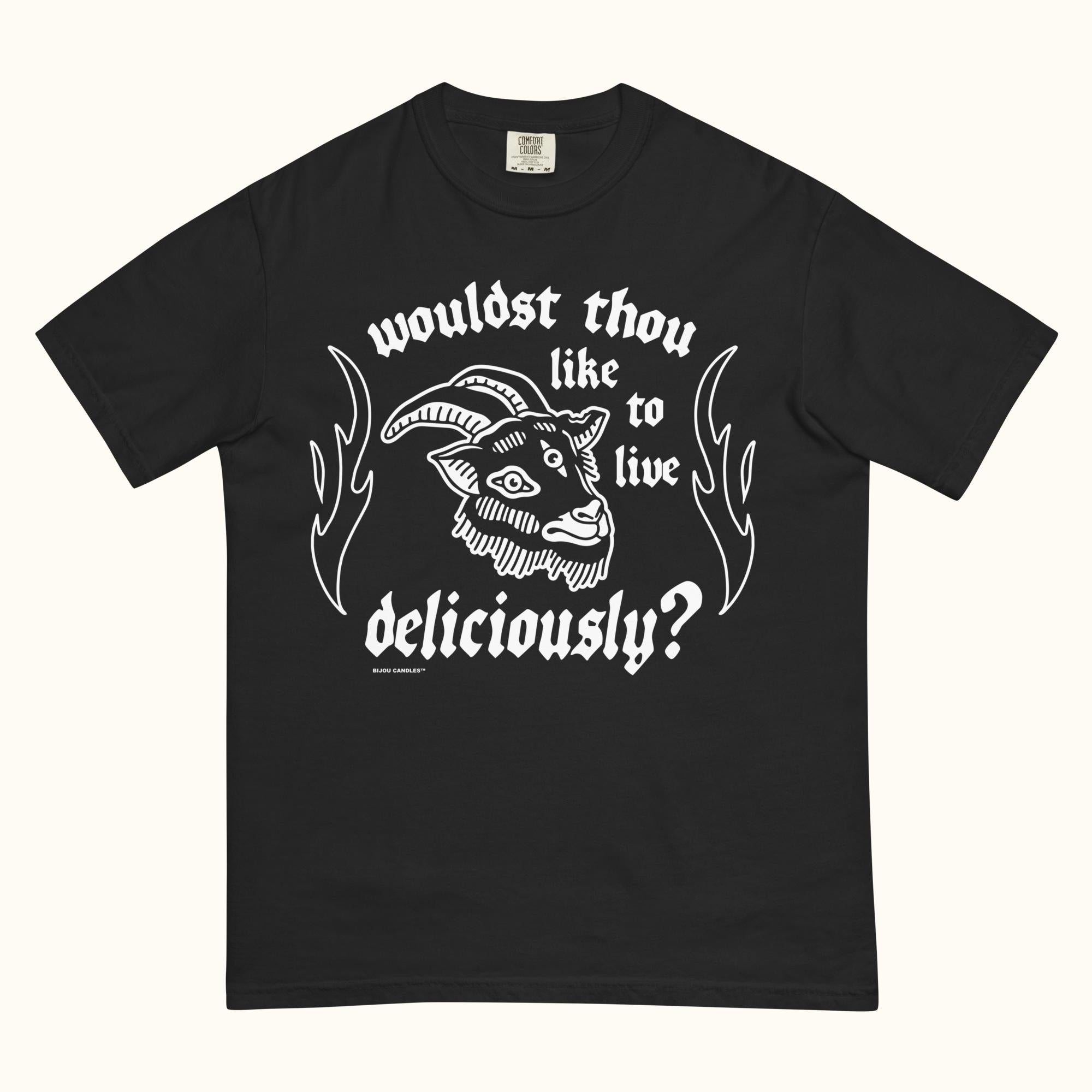 Live Deliciously T-Shirt | Bijou Candles