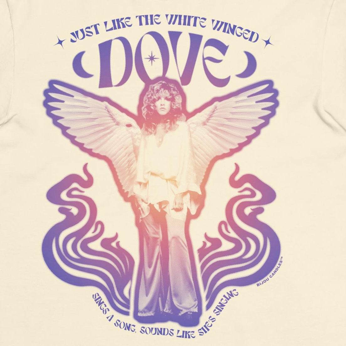Stevie “White Winged Dove” T-Shirt | Bijou Candles