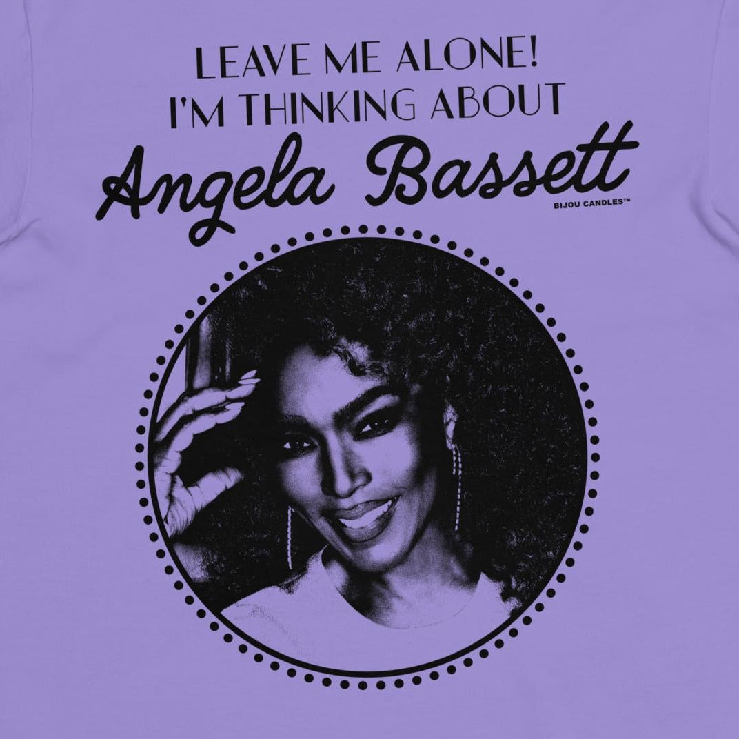 Leave me alone I'm thinking about Angela Bassett Unisex T-Shirt in Purple, Premium fabric