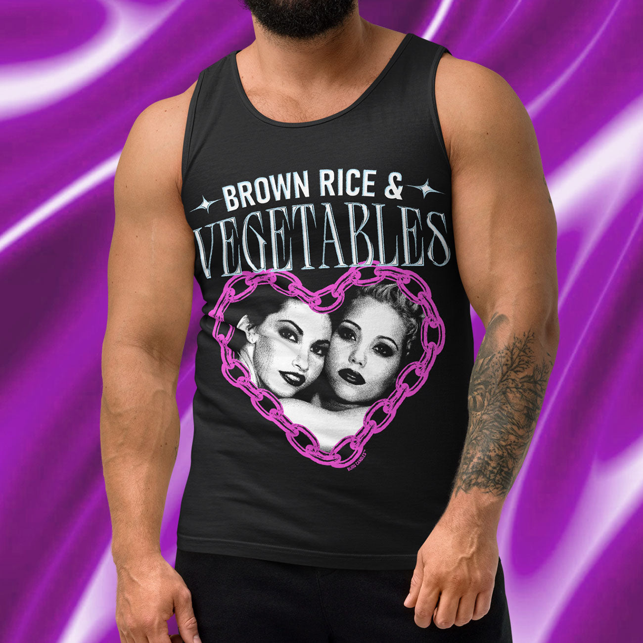 Brown Rice & Vegetables Showgirls Unisex Premium Tank Top
